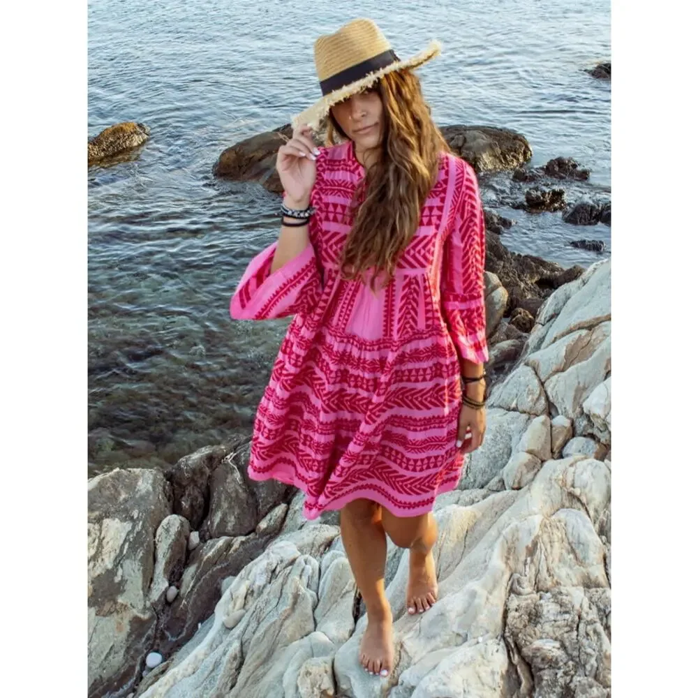 Devotion Twins Ella Dress Pink Red - Picture 1 of 8